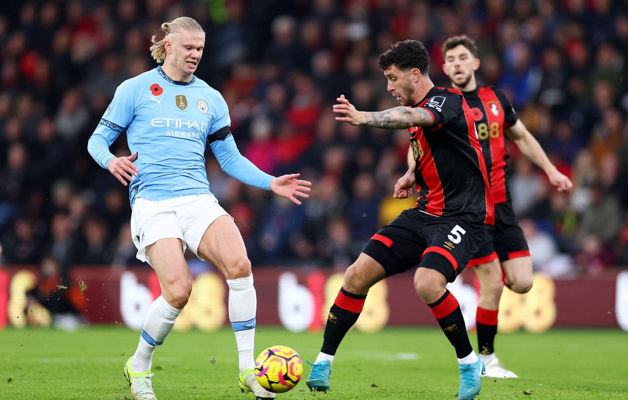 Bournemouth 2-1 Man City Ngày buồn của Erling Haaland 2