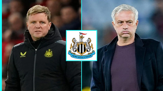 Mourinho được liên hệ thay Howe (trái) dẫn dắt Newcastle