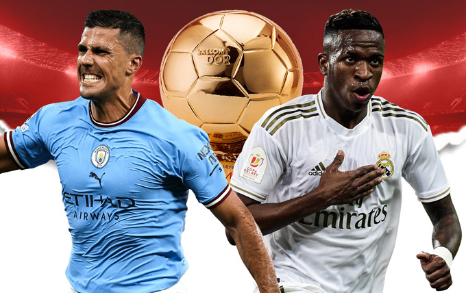 Rodri và Vinicius là 2 ứng viên hàng đầu giành Quả Bóng Vàng 2024