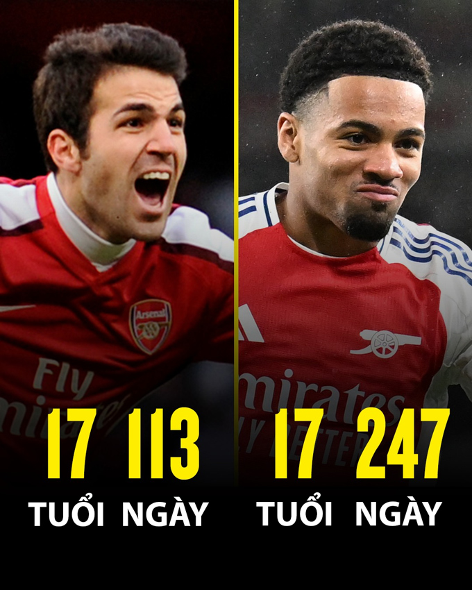 Nwaneri trở thành cầu thủ trẻ thứ 2 sau Fabregas ghi bàn cho Arsenal tại Premier League