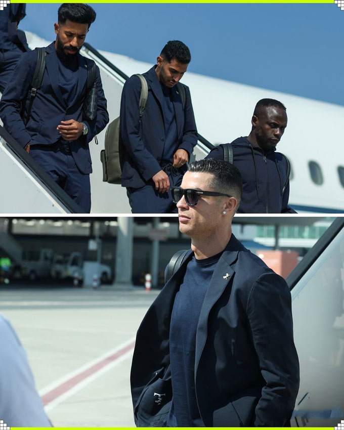 Ronaldo và các cầu thủ Al Nassr đã có mặt tại Doha