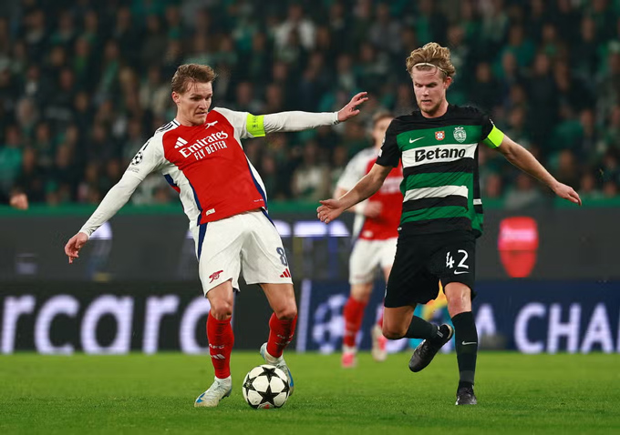 Odegaard tiếp tục có trận đấu hay trước Sporting